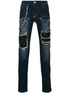 Philipp Plein Distressed Slim-fit Jeans