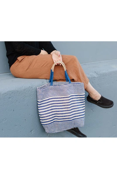 Will And Atlas Paloma Stripe Shopper Bag In Indigo