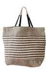 Will And Atlas Paloma Stripe Shopper Bag In Black