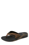 Reef Fanning Low Flip Flop In Black And Tan