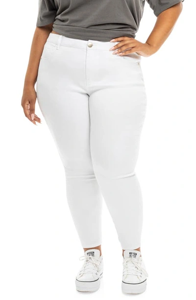 1822 Denim Butter High Waist Ankle Skinny Jeans In White