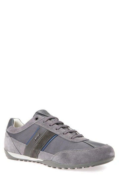 Geox Wells Sneaker In Dark Grey