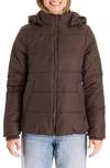 Modern Eternity Leia 3-in-1 Water Resistant Maternity/nursing Puffer Jacket With Removable Hood In Dark Chocolate
