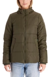Modern Eternity Leia 3-in-1 Water Resistant Maternity/nursing Puffer Jacket With Removable Hood In Khaki Green