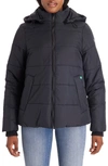 Modern Eternity Leia 3-in-1 Water Resistant Maternity/nursing Puffer Jacket With Removable Hood In Black