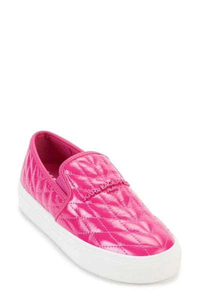 Karl Lagerfeld Clarissa Logo Sneaker In Shocking Pink