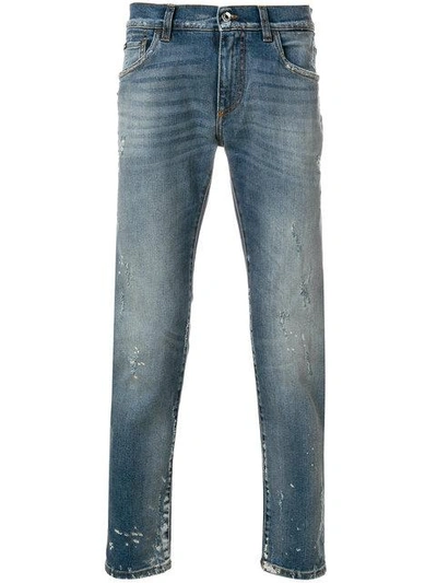 Dolce & Gabbana Tapered Jeans In Blue