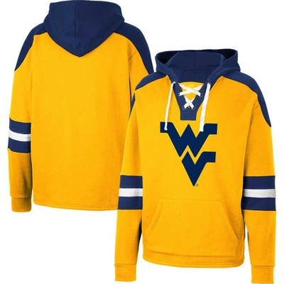 Colosseum Gold West Virginia Mountaineers Lace-up 4.0 Pullover Hoodie