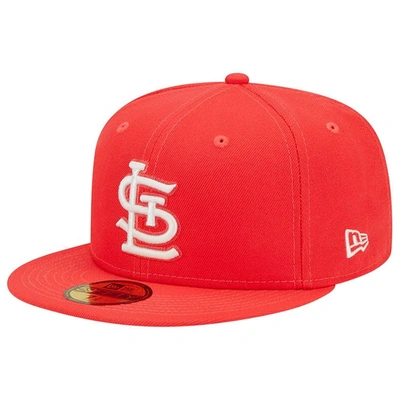 New Era Red St. Louis Cardinals Lava Highlighter Logo 59fifty Fitted Hat