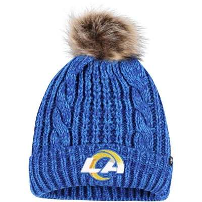 47 ' Royal Los Angeles Rams Logo Meeko Cuffed Knit Hat With Pom