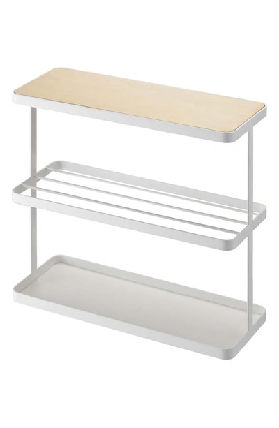 Yamazaki Steel Storage Side Table In White