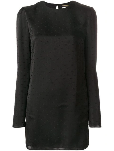 Saint Laurent Fil Coupé Mini Dress In Black