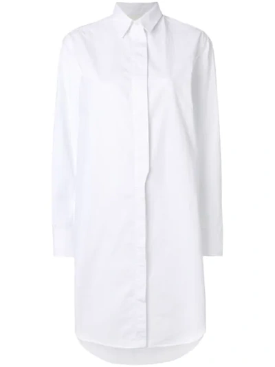 Cedric Charlier Classic Shirt Dress In White