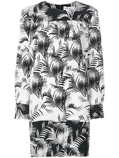 Sonia Rykiel Panelled Palm-print Dress In Black