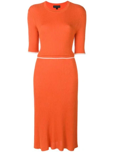 Cashmere In Love Desideria Midi Dress In Orange