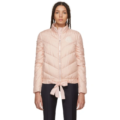 Moncler Pink Down Silk Ballet Ribbon Coat