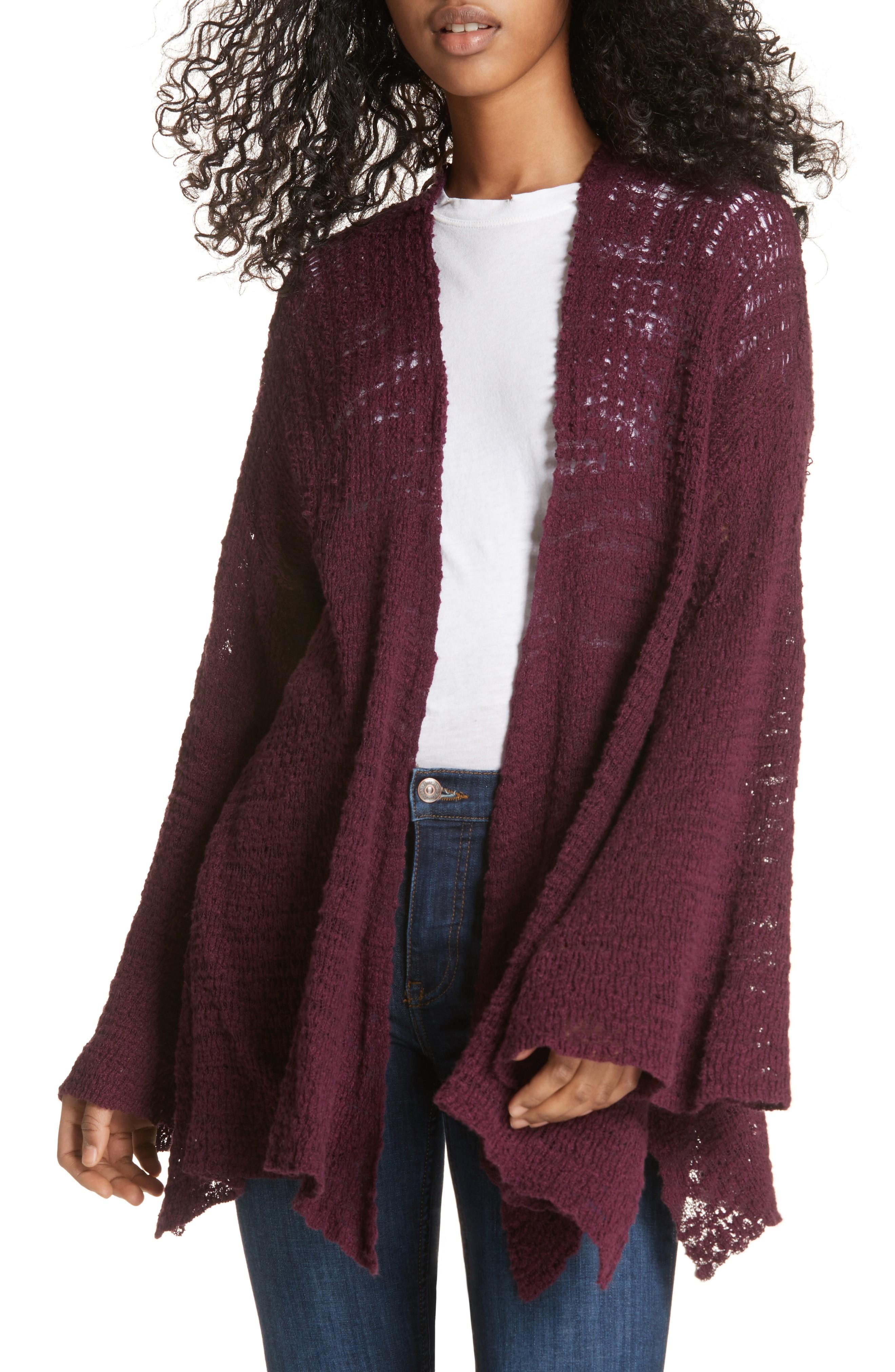 Free People In My Element Kimono Sweater In Plum ModeSens