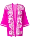 P.a.r.o.s.h Floral-embroidered Frayed Kimono
