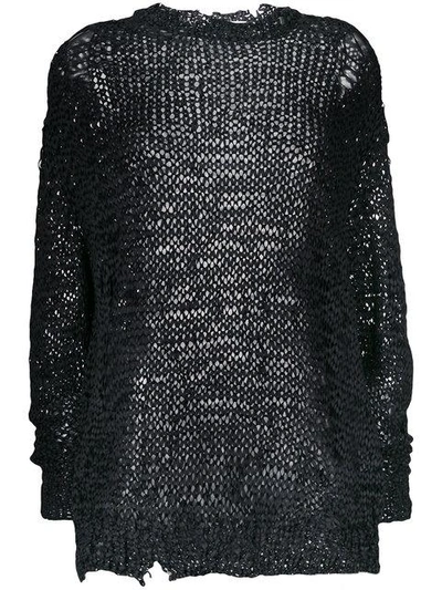 Iro Distressed Knit Jumper In Grey