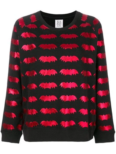 Zoe Karssen Laminated Bat Print Jumper