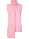Cashmere In Love Cashmere Tania Turtleneck Top In Pink