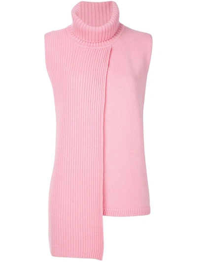 Cashmere In Love Cashmere Tania Turtleneck Top In Pink