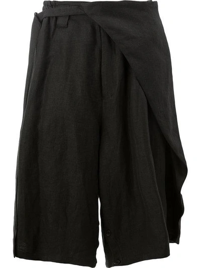 Yohji Yamamoto Cropped Trousers In Black