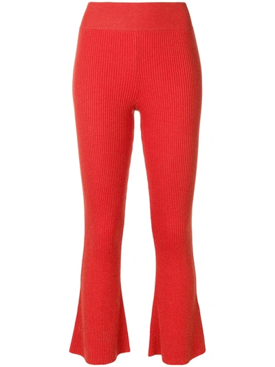 Cashmere In Love Tilly Ribbed Trousers In Yellow