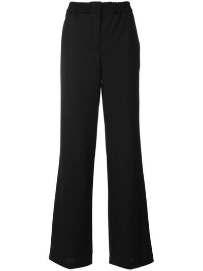 Ps By Paul Smith Flared Leg Trousers In Black