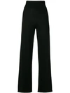 Cashmere In Love Esther Striped Trousers In Black