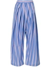 Marni Pleated Wide Leg Trousers - Blue