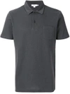 Sunspel Chest Pocket Polo Shirt - Grey