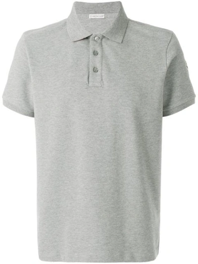 Moncler Classic Polo Shirt In Grey