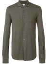 Aspesi Long Sleeved Fitted Shirt In Grey