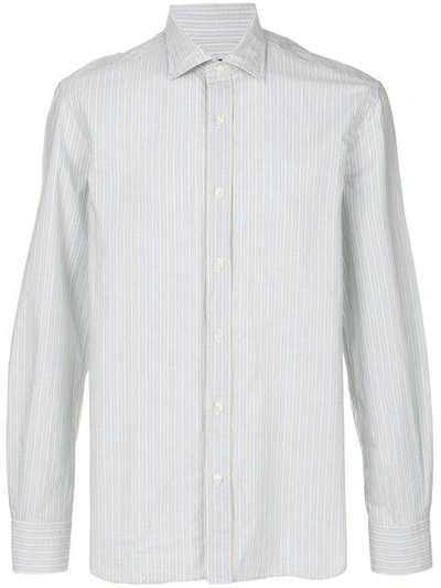 Mp Massimo Piombo Striped Oxford Shirt - Blue