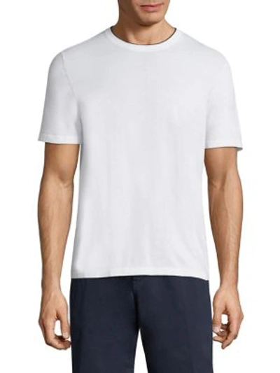Michael Kors Cotton T-shirt With Tipping In White
