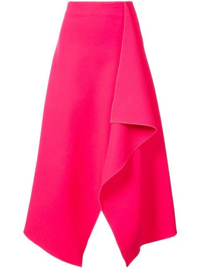 Dion Lee Long Draped Skirt In Pink