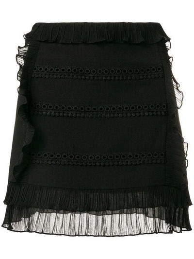 Iro Ruffle Trim Fitted Mini Skirt