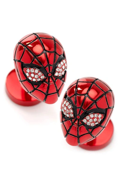 Cufflinks, Inc 3d Spider-man Cuff Links In Red