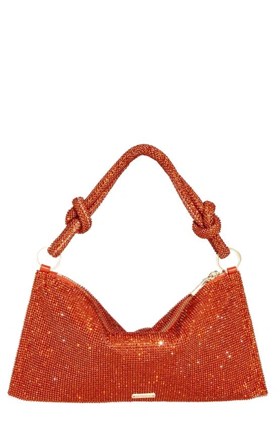 Cult Gaia Hera Nano Rhinestone Shoulder Bag In Poppy