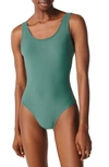 Sweaty Betty Tidal One-piece Swimsuit In Wave Green