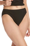 Hanky Panky Supima® Cotton High Cut Briefs In Black