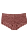 Hanky Panky Daily Lace Boyshorts In Allspice Brown