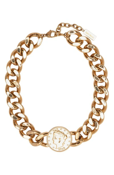 Saint Moran Corte Oversize Curb Chain Collar Necklace In Yellow