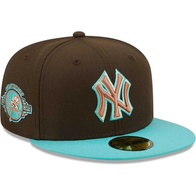 New Era Men's  Brown, Mint New York Yankees Walnut Mint 59fifty Fitted Hat In Brown,mint