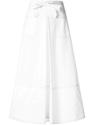 Marni High Waisted Long Skirt In White
