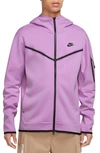 Nike Sportswear Tech Fleece Zip Hoodie In Purple/black