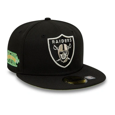 New Era Black Las Vegas Raiders Citrus Pop 59fifty Fitted Hat