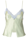 Alexander Wang Lace Trim Silk Charmeuse Butterfly Camisole In Grey