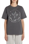 Moncler Cockerel Logo Cotton Graphic Tee In Charcoal